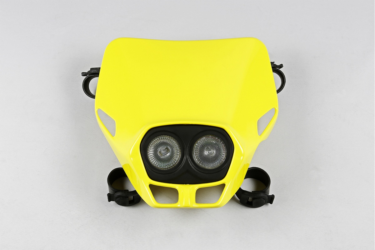 Motocross Firefly Twins headlight light yellow - Headlight - PF01700-102 - Ufo Plast