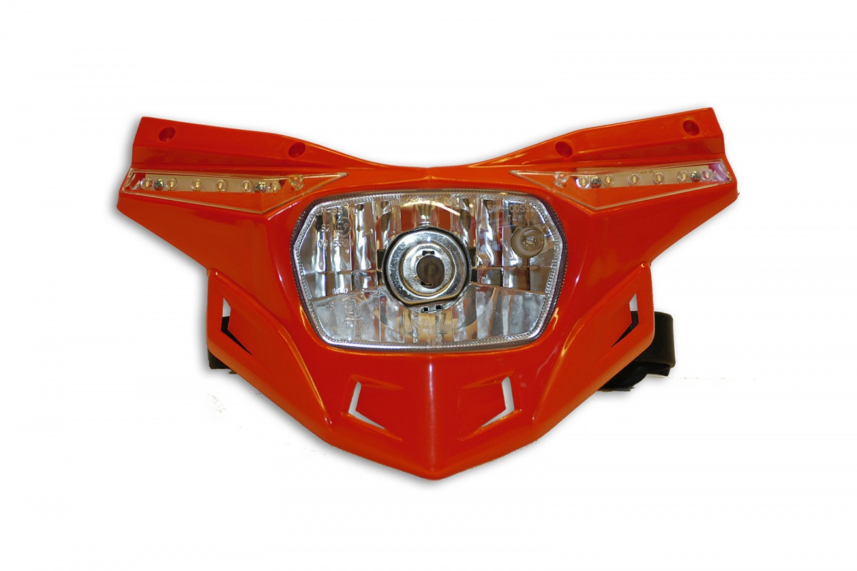 Replacement plastic for motocross Stealth headlight lower part red - Headlight - PF01714-070 - Ufo Plast