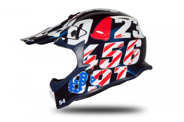 Motocross helmet for kids Numbers blue glossy - NEW PRODUCTS - HE193 - UFO Plast