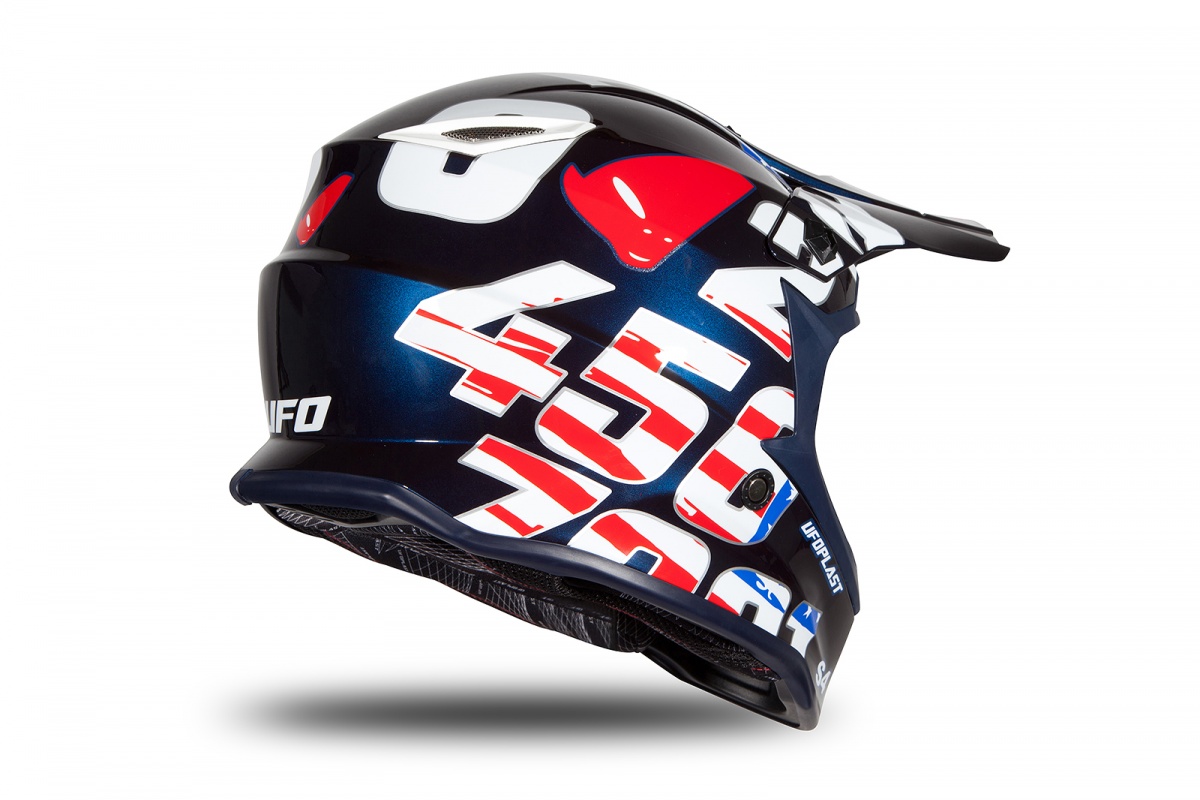 Motocross helmet for kids Numbers blue glossy - Helmets - HE193 - Ufo Plast