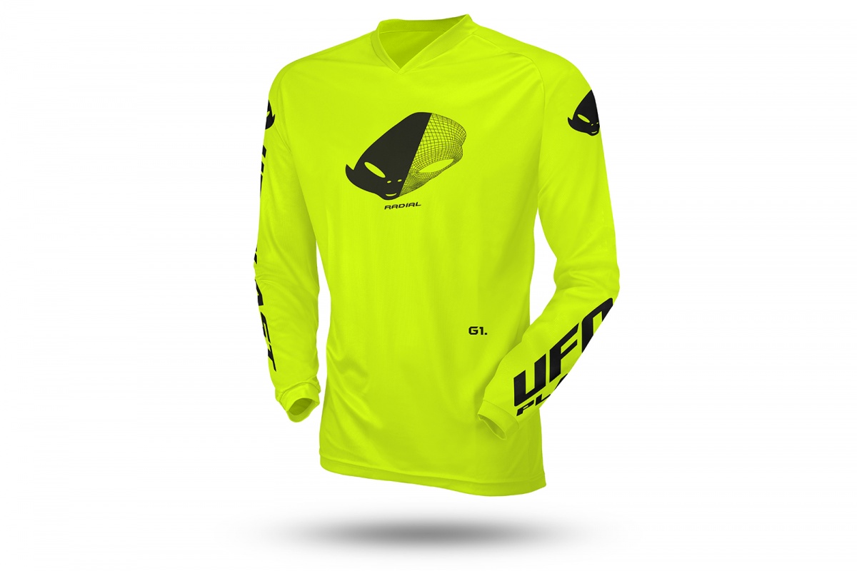 Motocross Radial jersey for kids neon yellow - Home - MG04531-DFLU - Ufo Plast