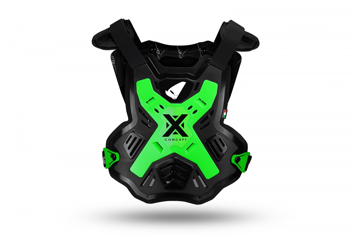 Mountain bike X-Concept Chest Protector without shoulders neon green - Chest protectors - BP05001-KAFLU - Ufo Plast