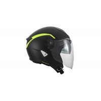 Spirit urban jet helmet black and neon yellow - Helmets - HE13003-KD - Ufo Plast