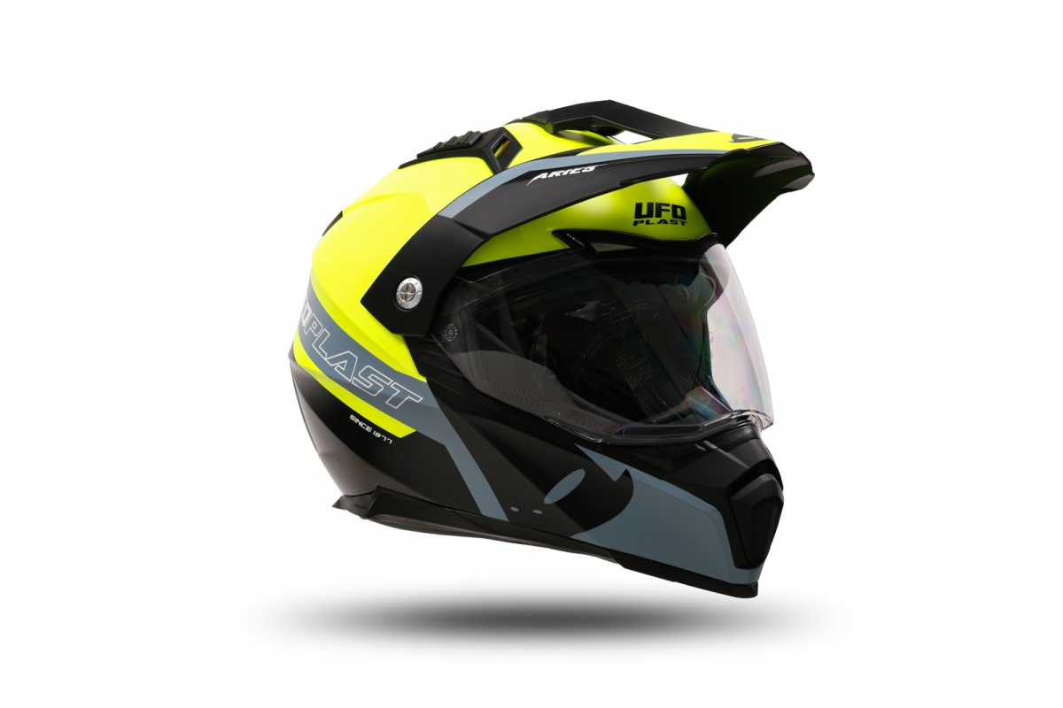 Motocross Aries helmet black and neon yellow - Helmets - HE13500-DK - Ufo Plast