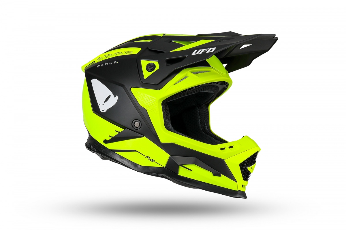 Motocross Echus helmet neon yellow and black - Helmets - HE13100-DK - Ufo Plast