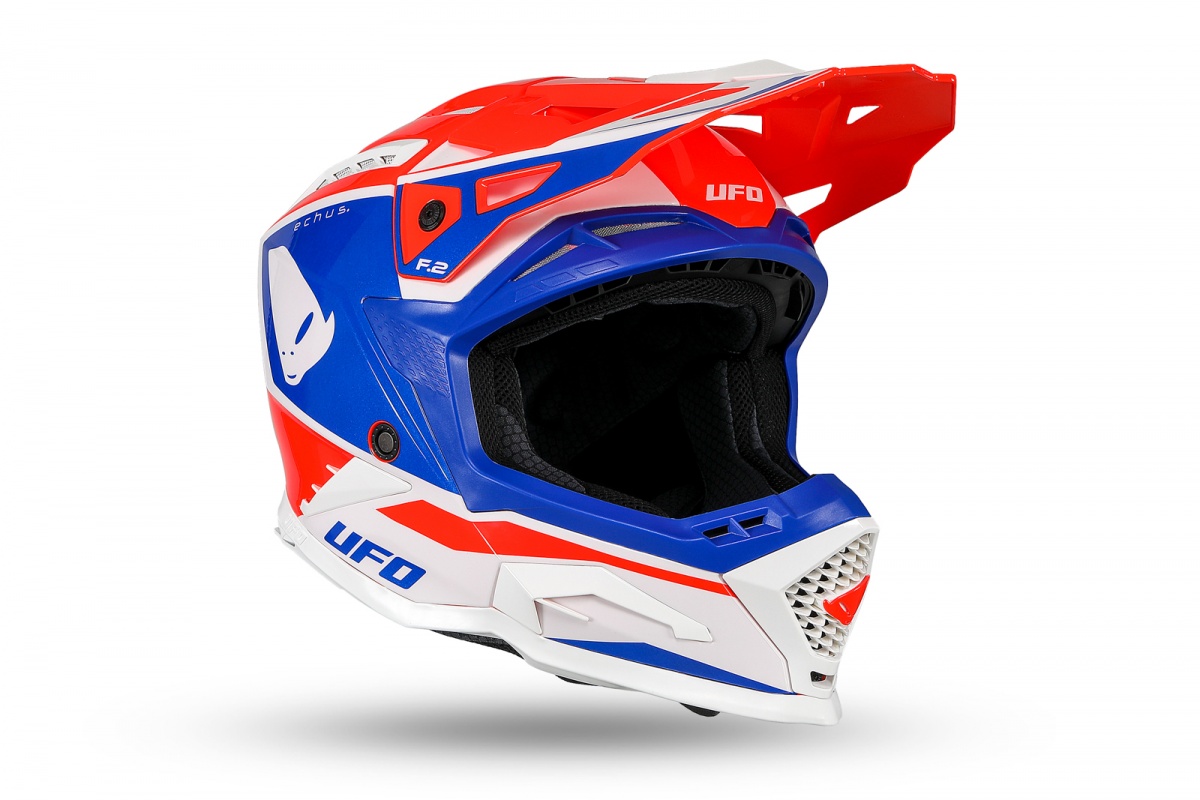 Motocross Echus helmet red blue and white - Helmets - HE13100-BC - Ufo Plast